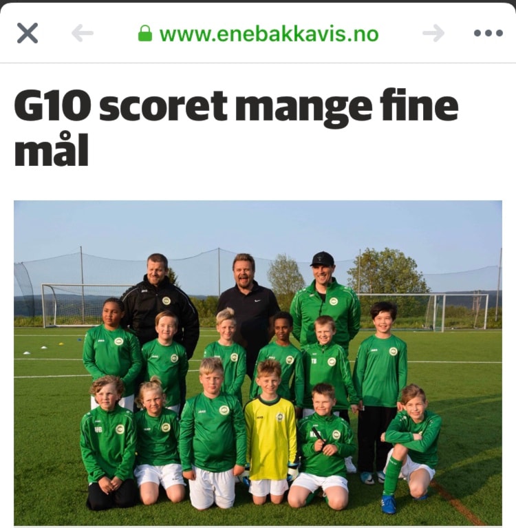 "G10 scoret mange fine mål" - Enebakk avis på besøk💚